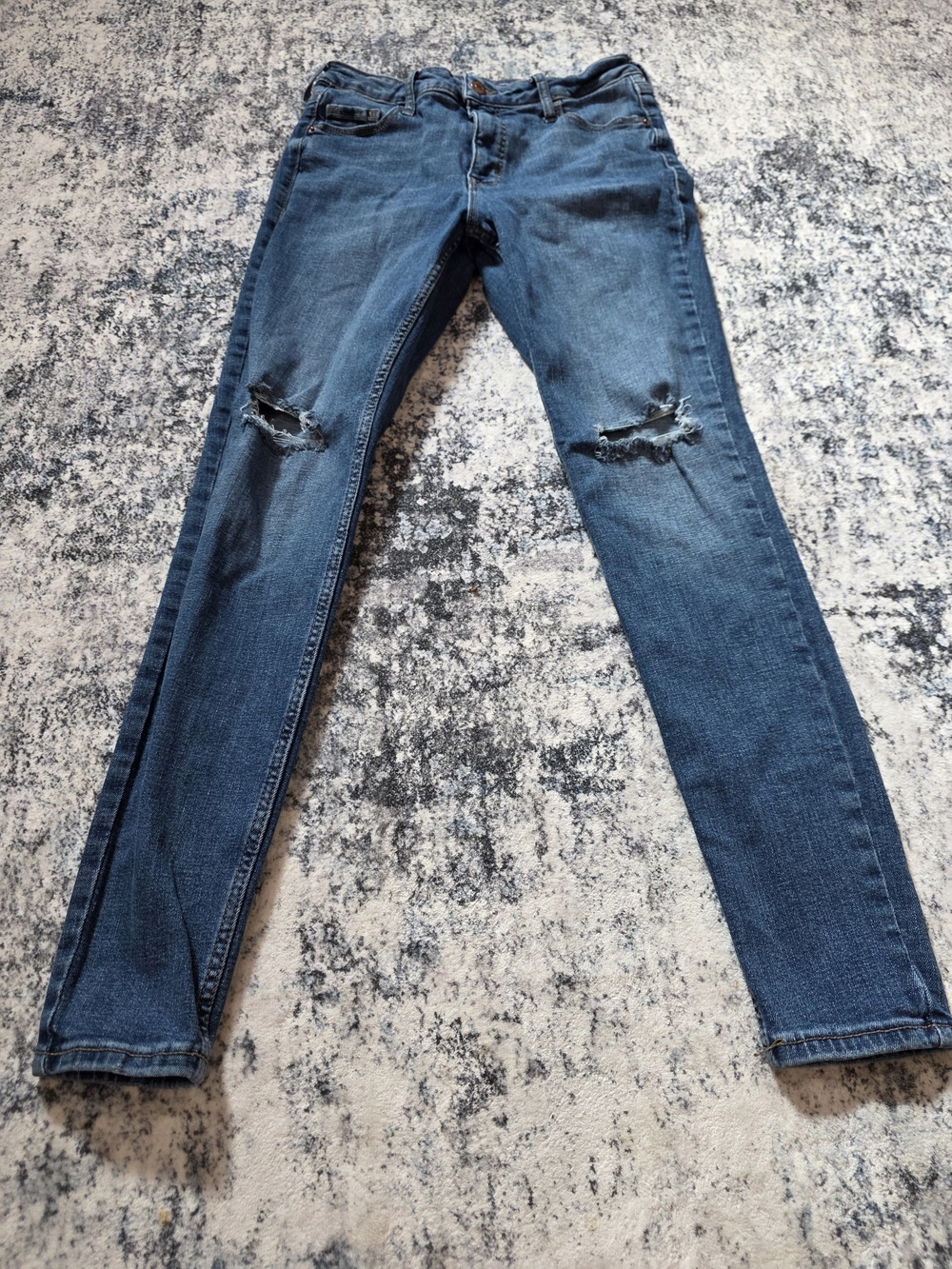 Old Navy Blue Distressed Skinny Jeans